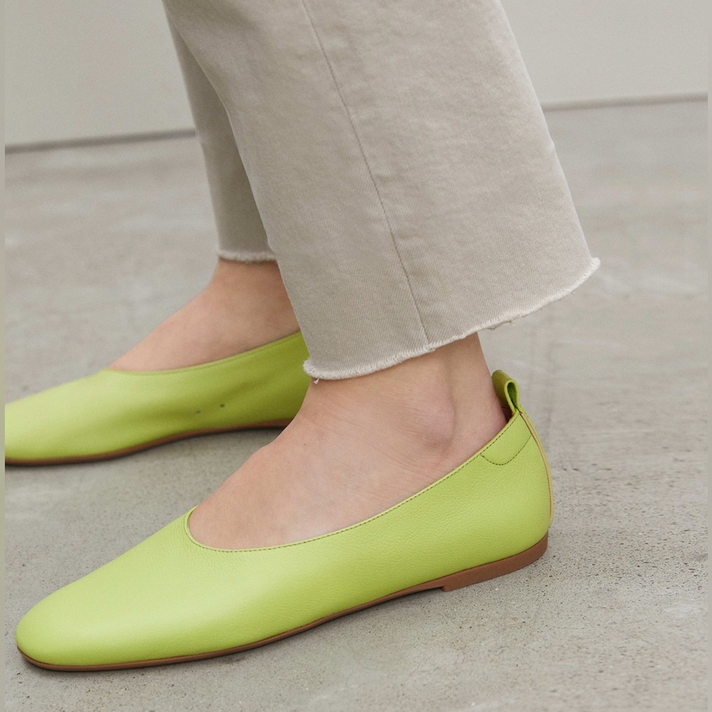 Everlane Lime Green Flats